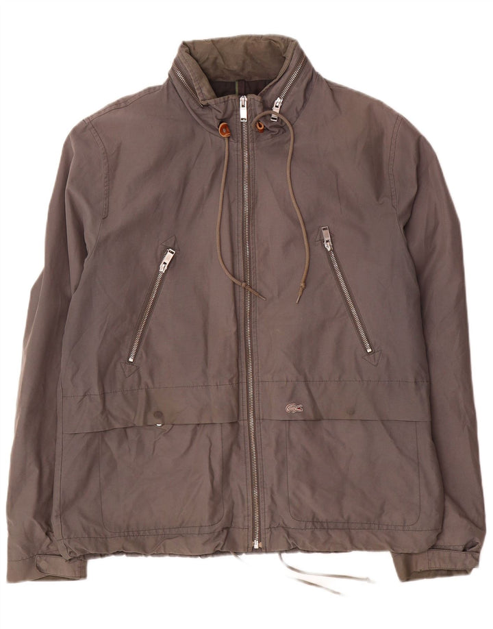 Lacoste muška bomber jakna s kapuljačom IT 52 XL sivi pamuk
