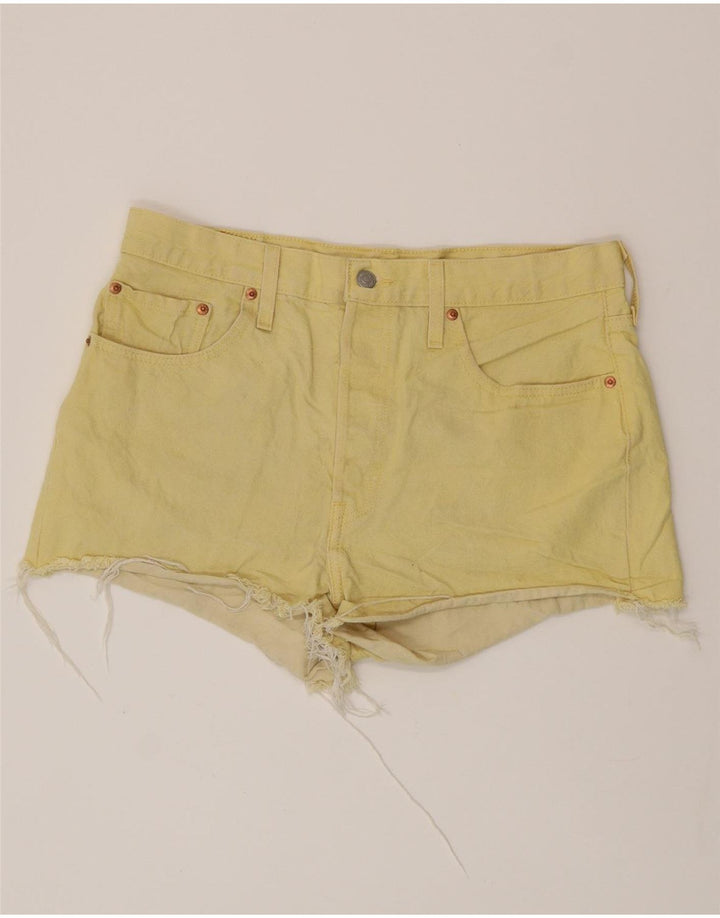 LEVI'S Ženske kratke traper hlače 501 W32 Veliki žuti pamuk