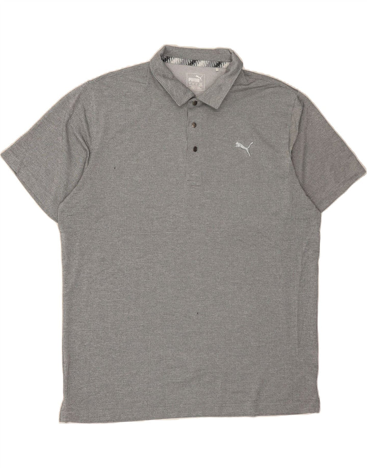 PUMA Mens Polo Shirt Large Grey Vintage Puma and Second-Hand Puma from Messina Hembry 