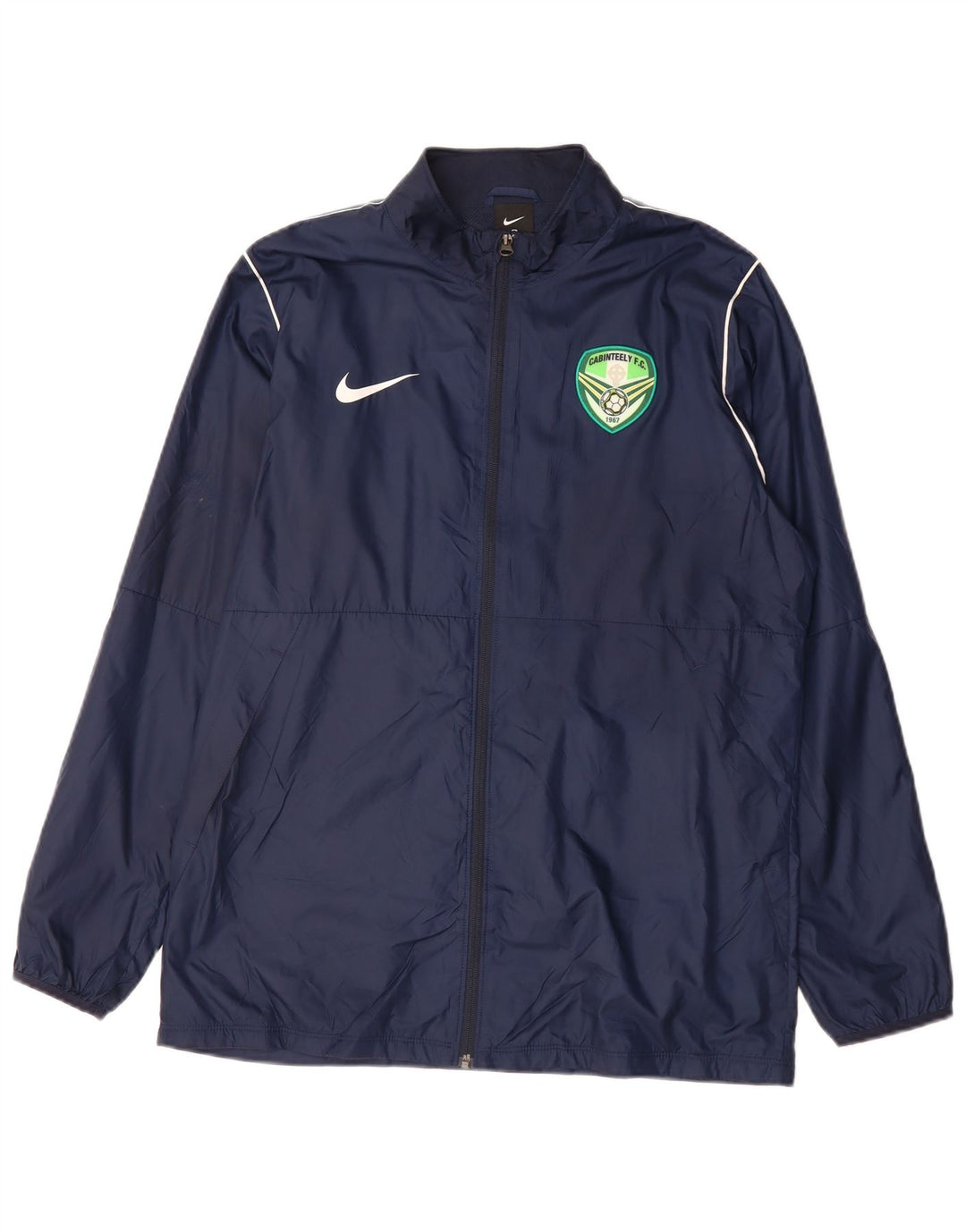 NIKE Muška kišna jakna s grafičkim motivima UK 40 velika tamnoplava poliesterska