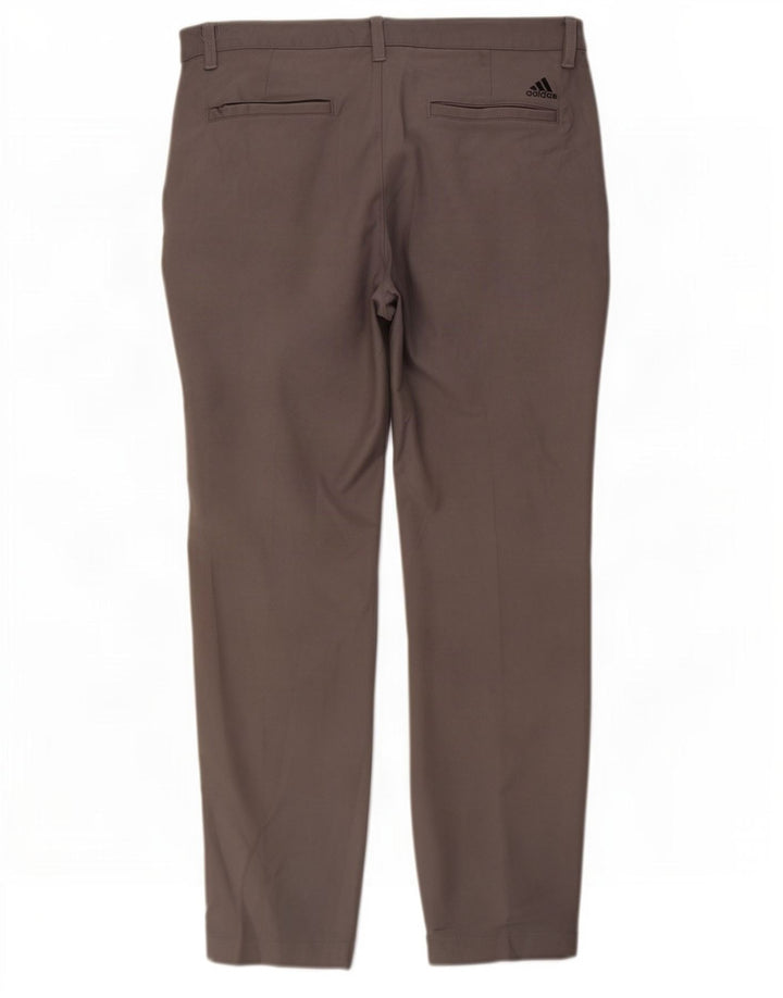 Adidas muške ravne chino hlače W32 L30 sivi poliester