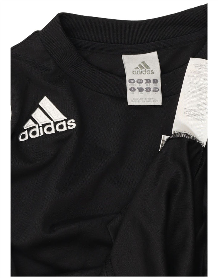 ADIDAS Climalite majica dugih rukava za dječake 13-14 godina, crni poliester