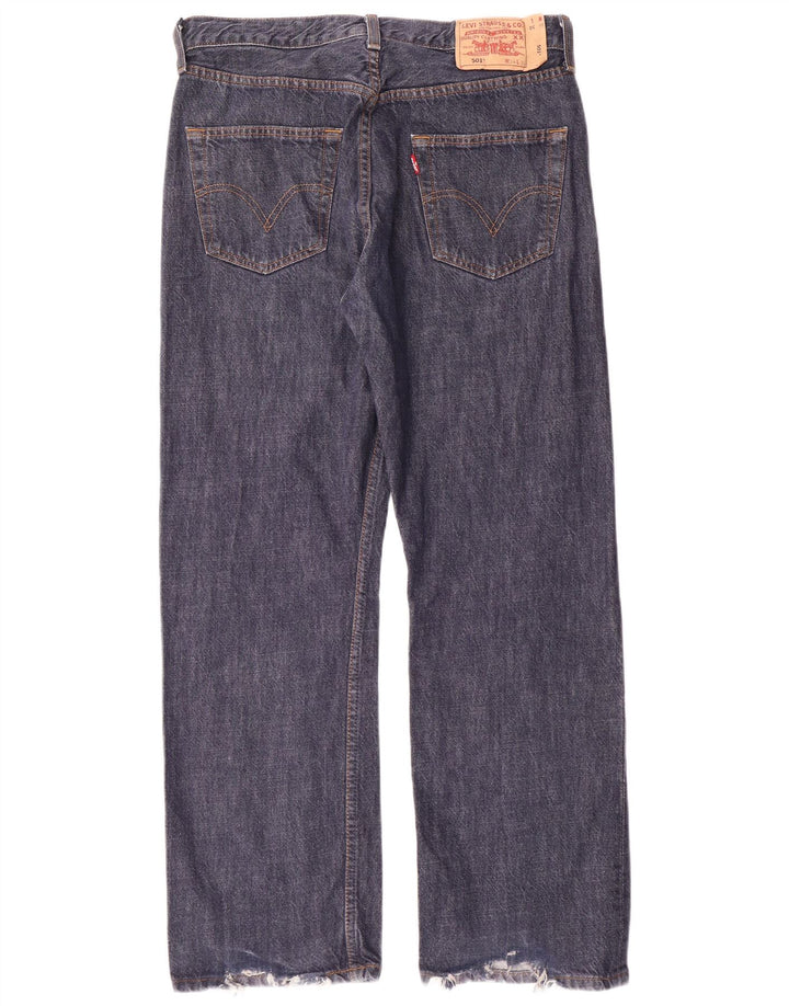 LEVI'S muške 501 ravne traperice W34 L30 tamnoplavi pamuk