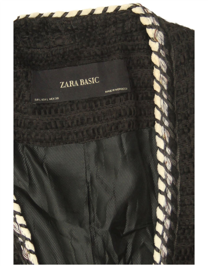 Zara ženski otvoreni sako jakna UK 14 velika crna