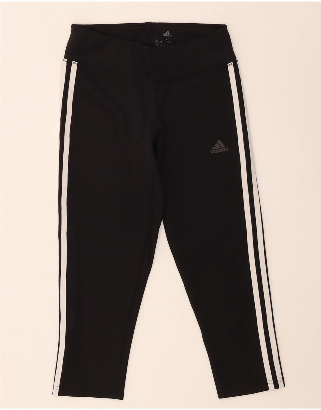 Adidas ženske Climalite Capri tajice UK 8/10 male crne poliesterske