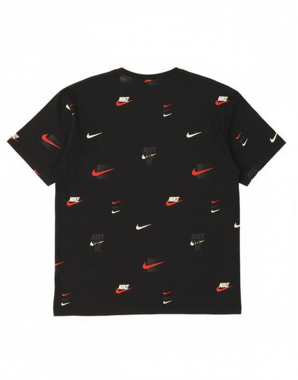 Velika crna pamučna majica kratkih rukava Nike Loose Fit Graphic T-Shirt