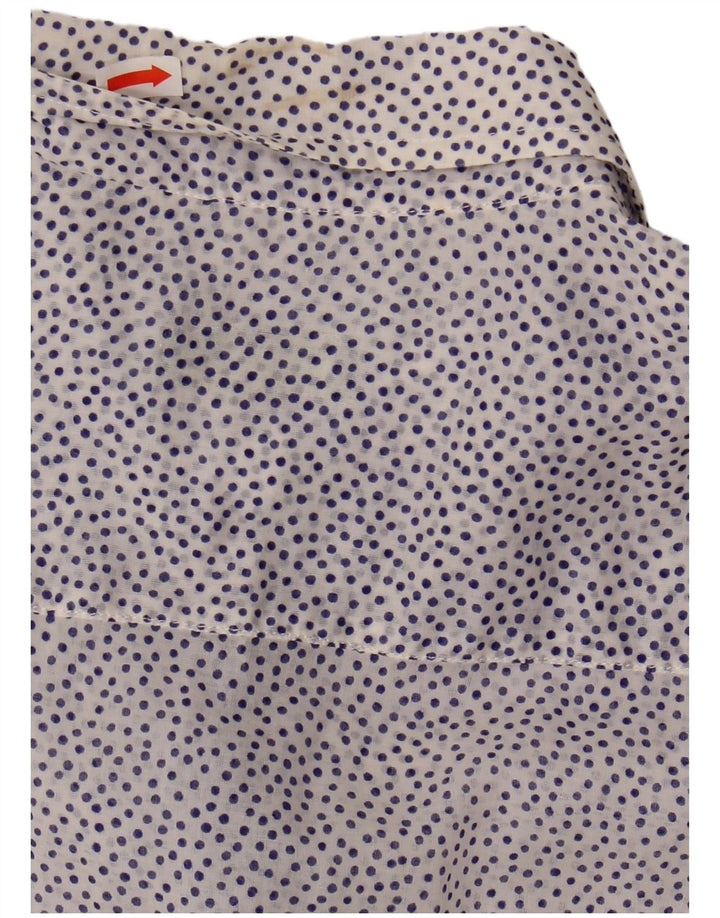 Fred Perry ženska prozirna košulja UK 14 Pamuk s velikim bijelim točkama