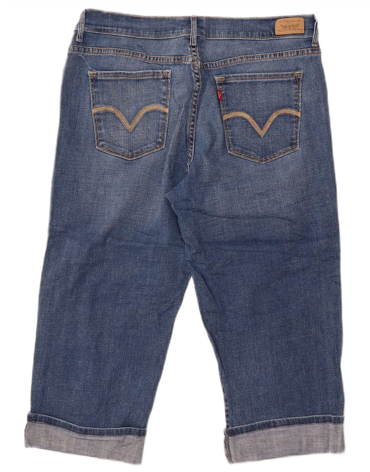 Levi's ženske 515 Capri traperice US 12 Large W34 L18 plavi pamuk