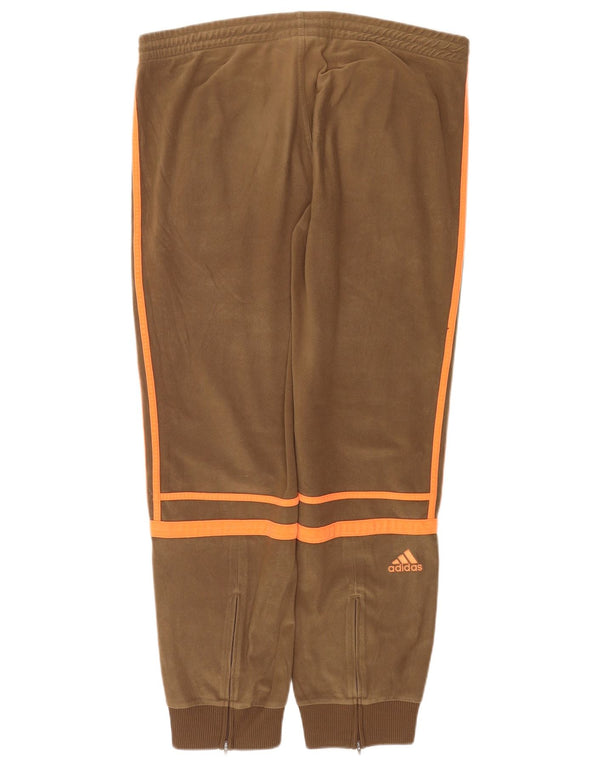 Adidas Ženske flis trenirke Hlače Joggers UK 16 Large Beige Poliester