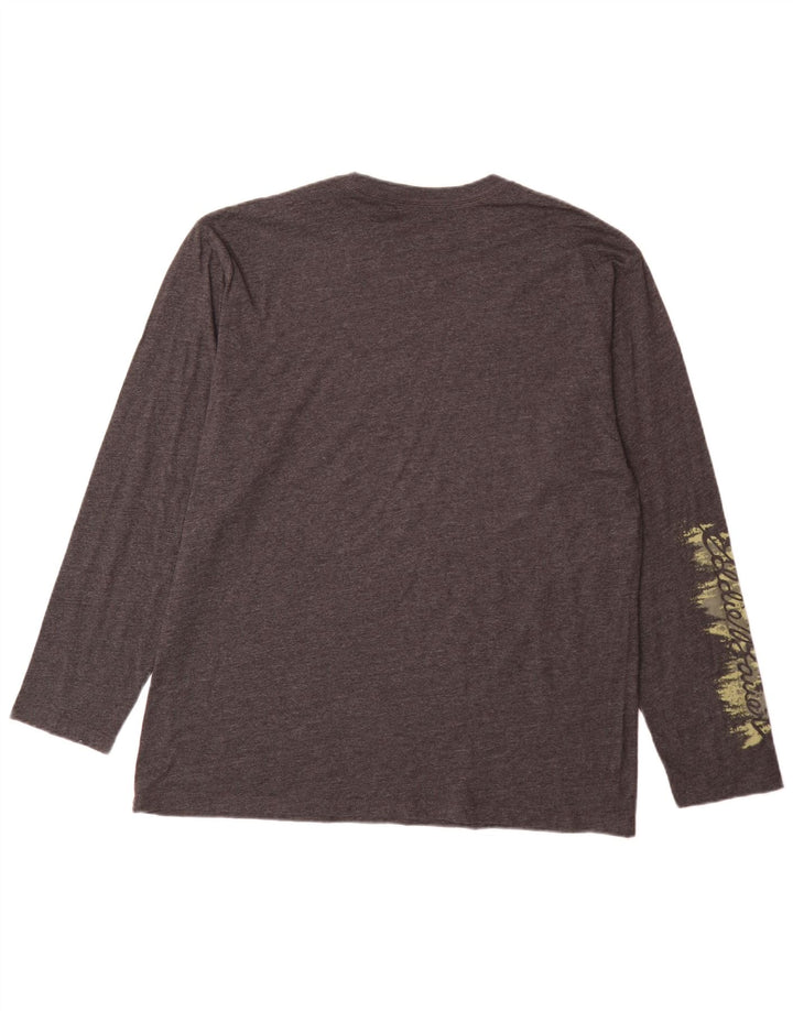 Eddie Bauer muška majica dugih rukava s grafikama, veliki sivi flekasti pamuk
