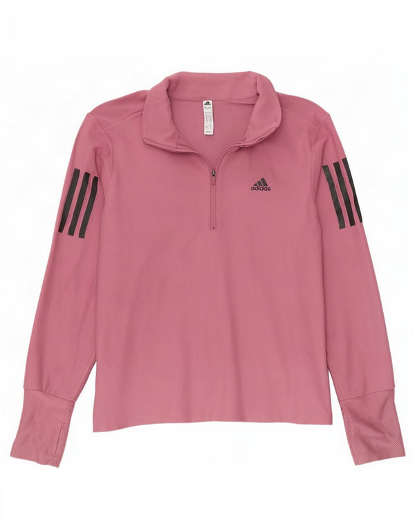 Adidas ženska trenirka Aeroready zip izrez UK 4/6 XS ružičasta