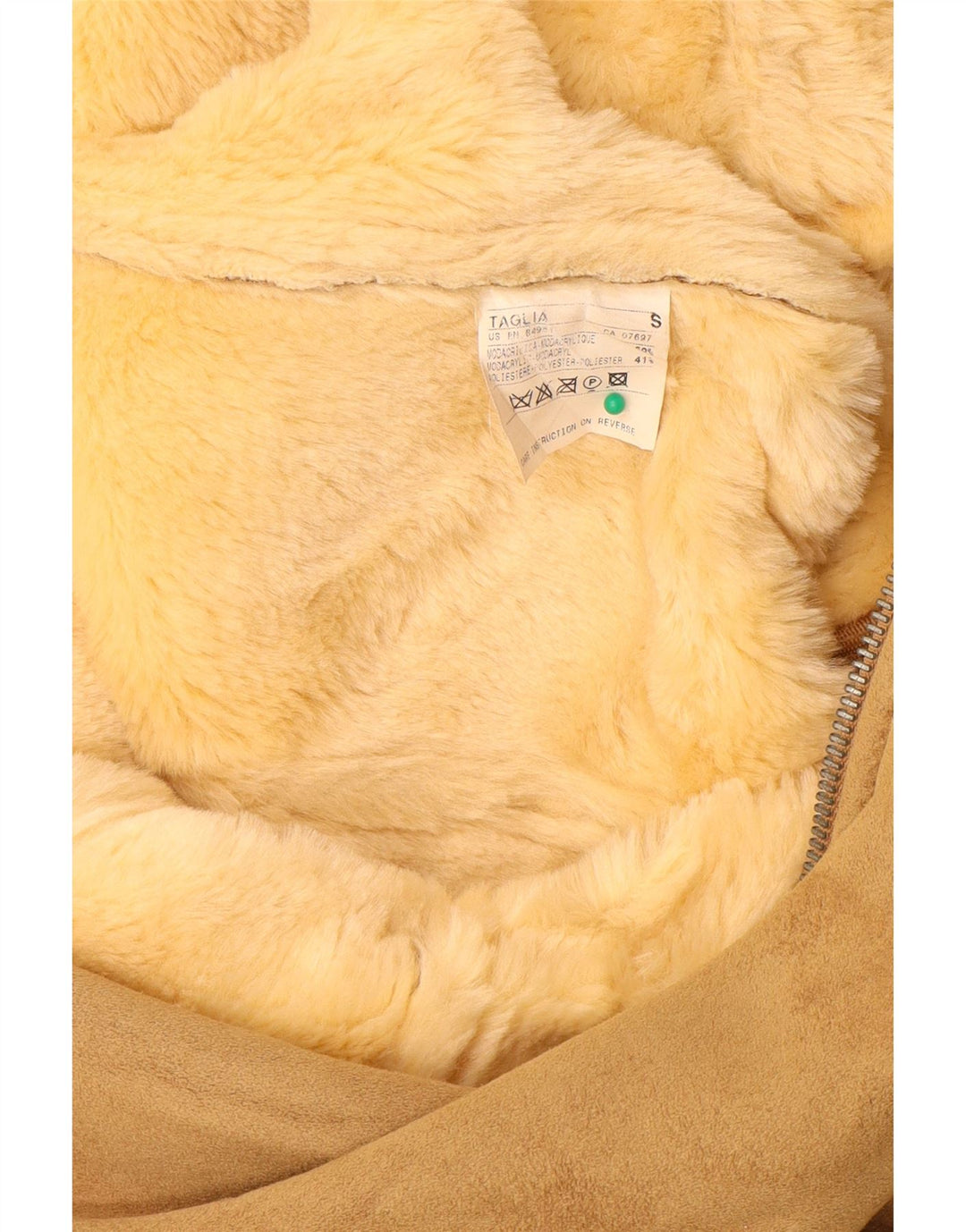 BENETTON ženski šerpa kaput UK 10 Small Beige Modacryl