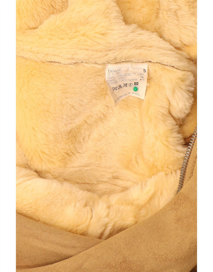 BENETTON ženski šerpa kaput UK 10 Small Beige Modacryl