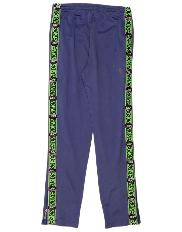 ASICS Mens Graphic Tracksuit Trousers IT 48 Medium Blue Cotton