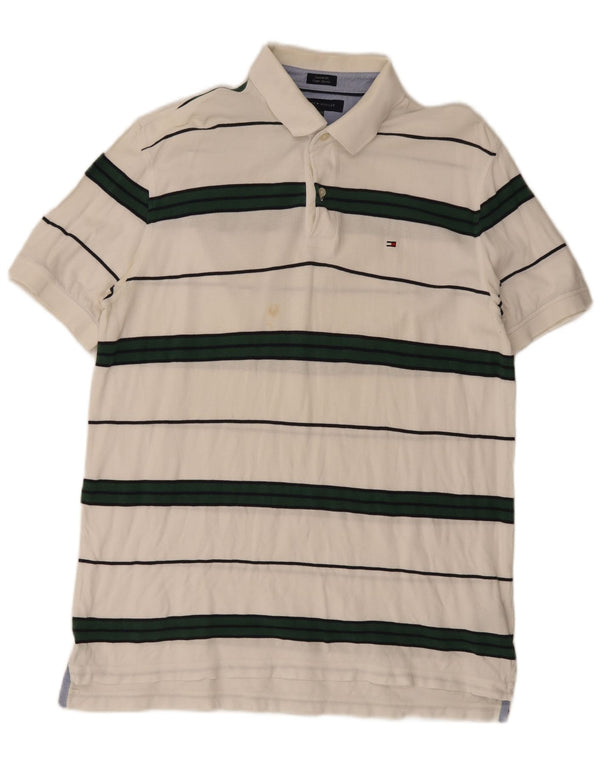Tommy Hilfiger muška polo majica prilagođenog kroja XL pamuk s bijelim prugama