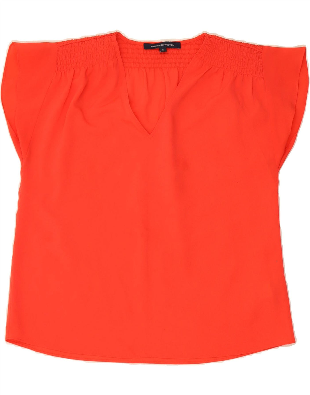 FRENCH CONNECTION Womens Oversized Blouse Top UK 10 Small Red Polyester Vintage French Connection and Second-Hand French Connection from Messina Hembry 
