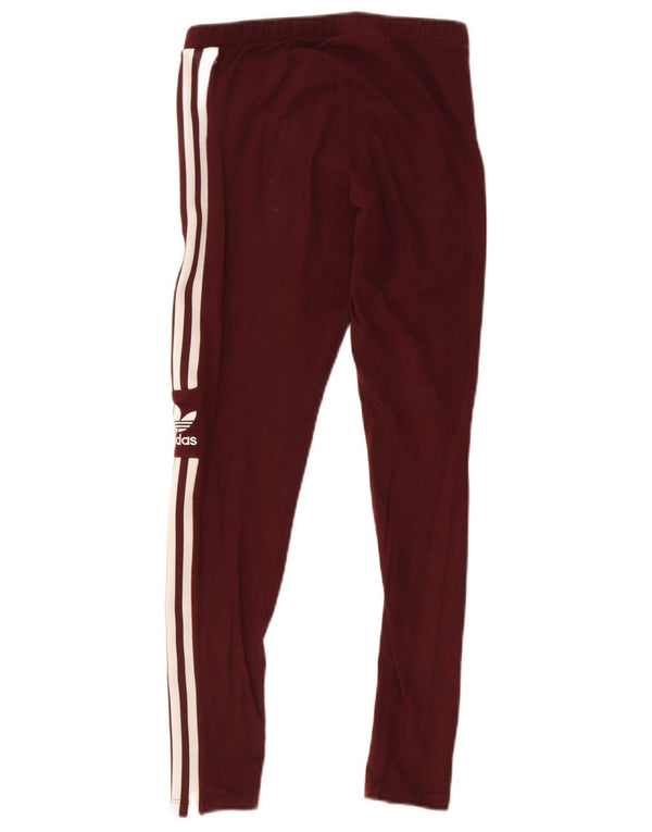 Adidas ženske tajice UK 12 srednje bordo pamučne sportske