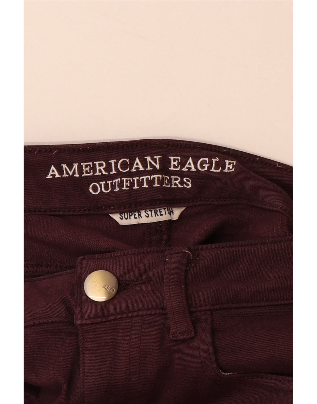 AMERICAN EAGLE OUTFITTERS Ženske skraćene traperice UK 8 Small W26 L24 Bordo