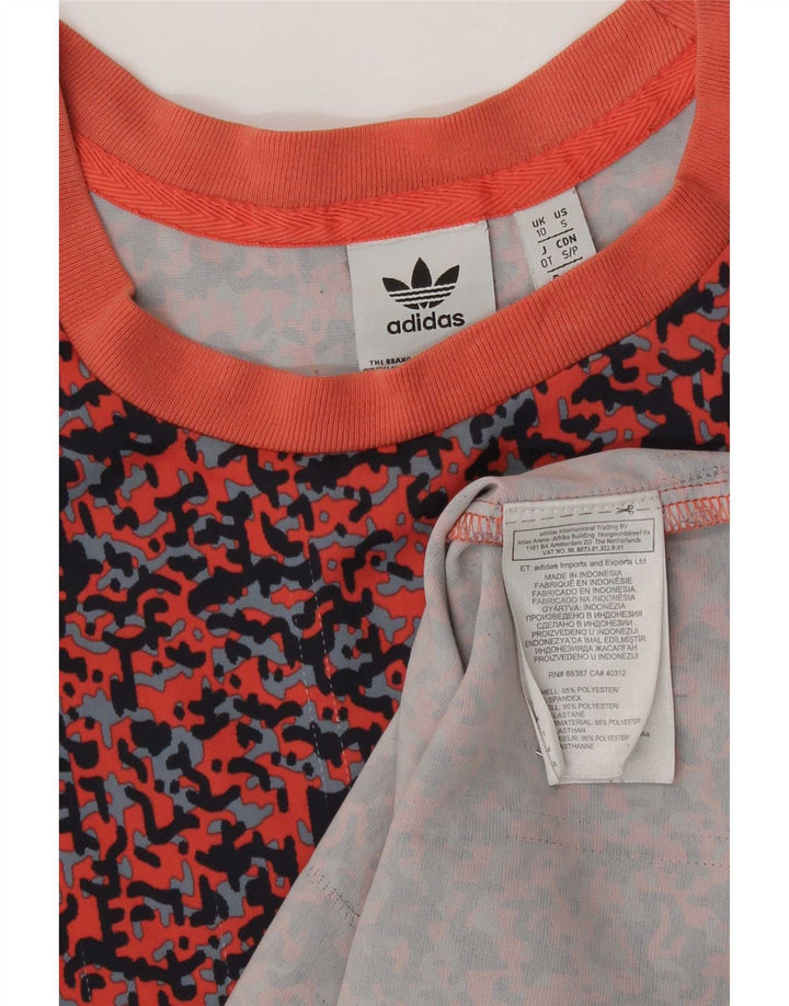 Adidas ženska haljina s kratkim rukavima s apstraktnim uzorkom UK 10 Mala višebojna