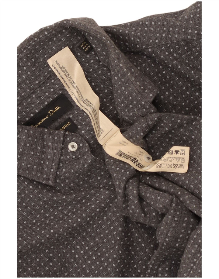 Massimo Dutti muška košulja srednje sivi geometrijski pamuk