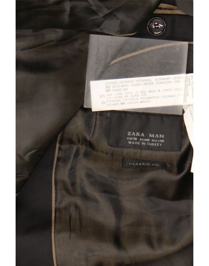 Zara muška klasična jakna s 2 gumba EU 50 srednje crne vune