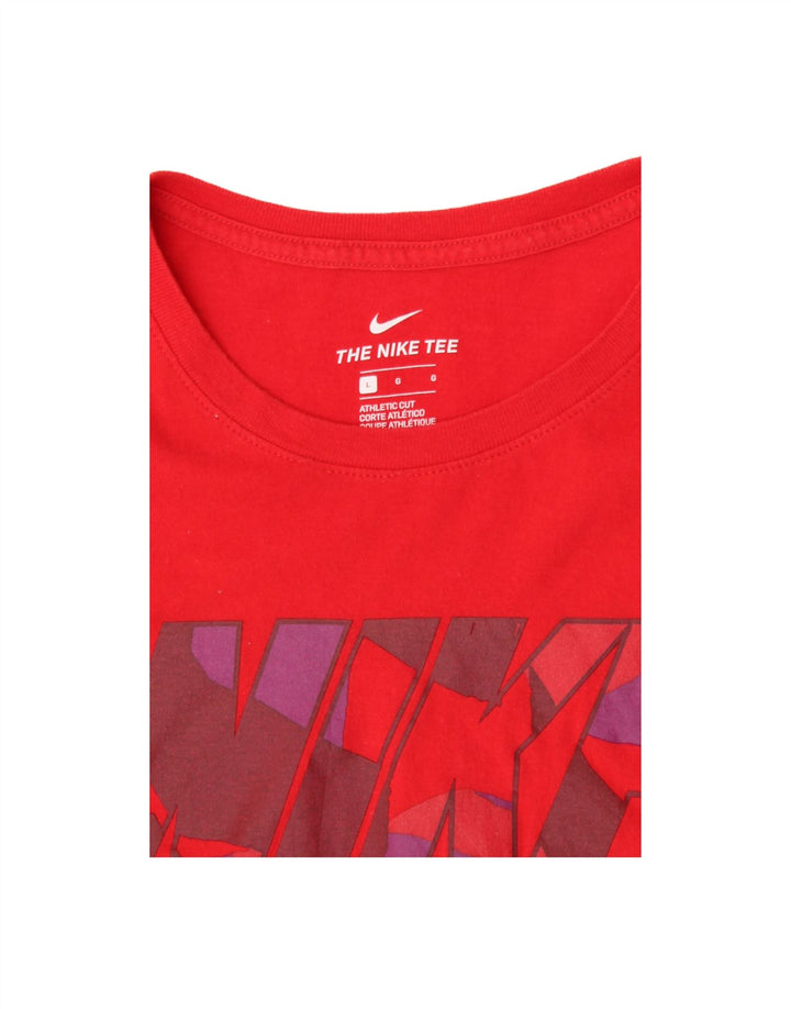 NIKE Mens Athletic Cut Graphic T-Shirt Top Large Red