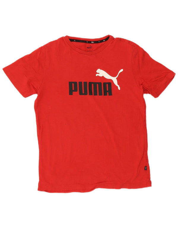Puma muška majica s grafičkim motivima srednje crvene pamučne boje