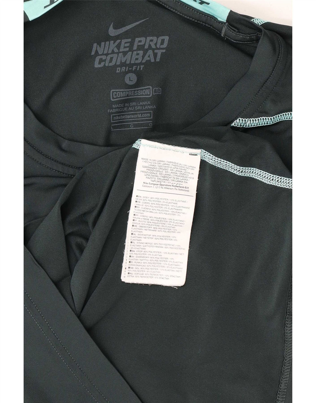 Nike muška Dri Fit majica dugih rukava, veliki zeleni poliester