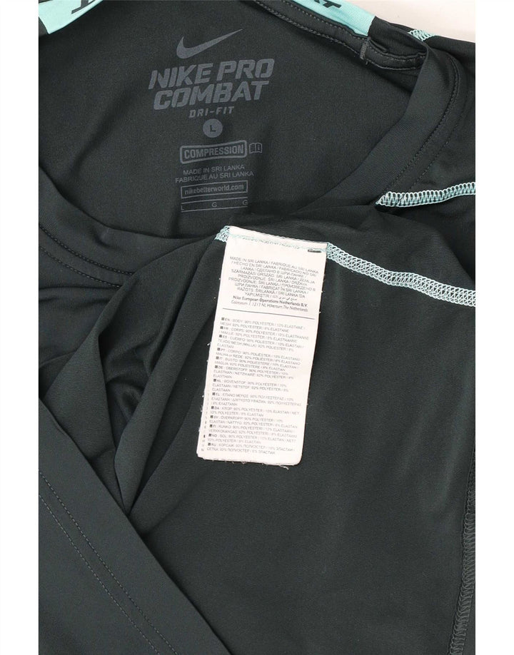 Nike muška Dri Fit majica dugih rukava, veliki zeleni poliester