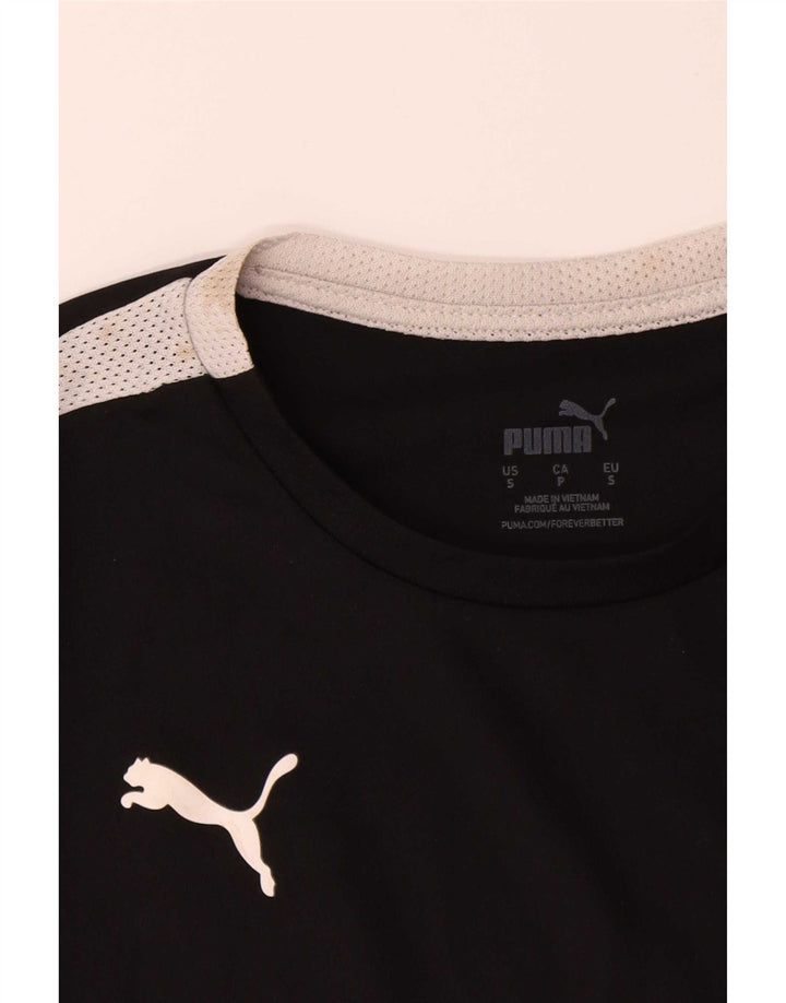 Puma majica kratkih rukava za dječake 13-14 godina mala crna poliester u boji