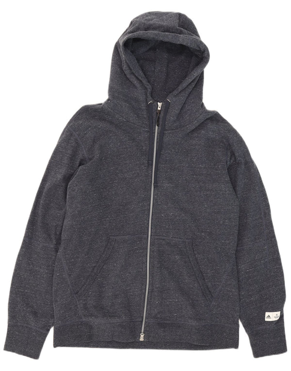 Adidas muški pulover s kapuljačom s patentnim zatvaračem XL tamnoplavi flekasti pamuk