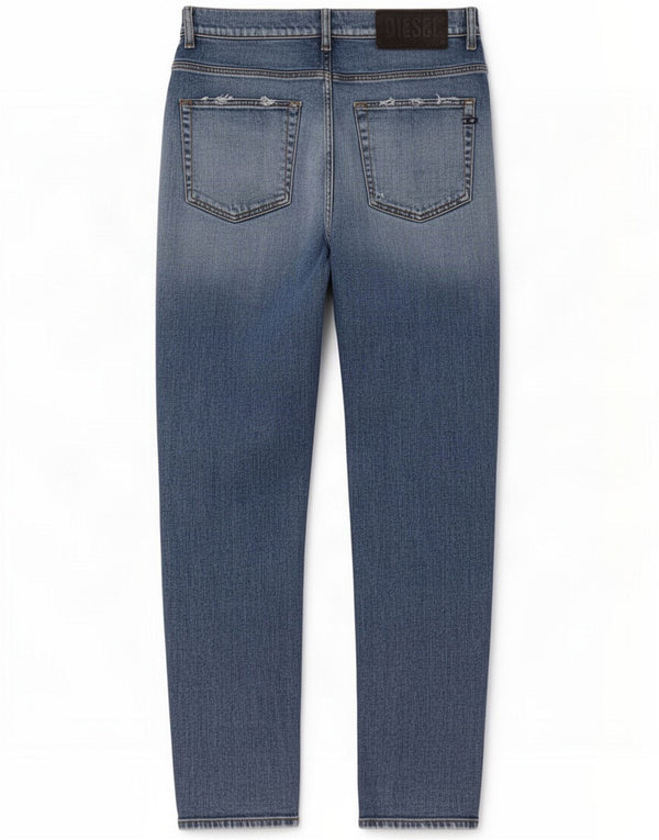 Diesel Mens D-Fining Distressed Tapered Jeans W32 L32 Blue Cotton