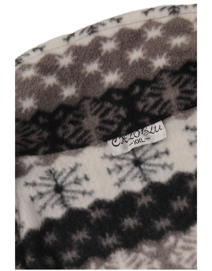 VINTAGE Muška jakna od flisa UK 44 2XL Siva Fair Isle