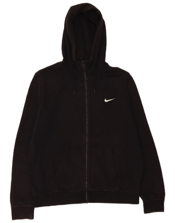 Nike muški pulover s kapuljačom na patentni zatvarač veliki crni pamuk