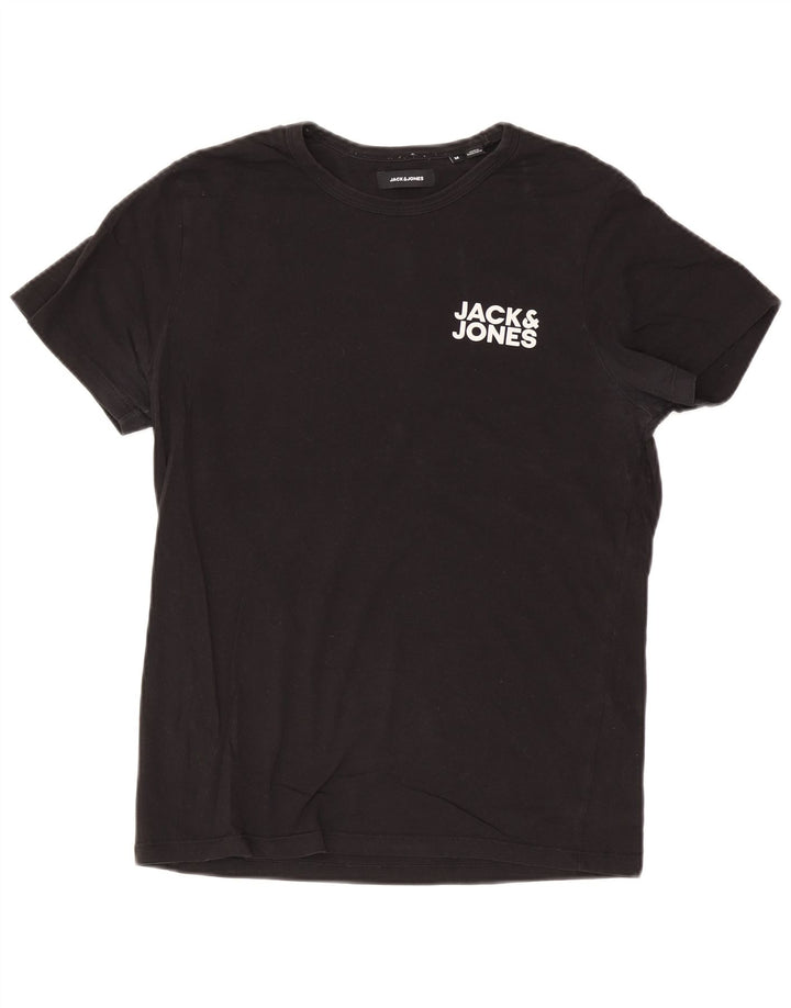 Jack & Jones muška majica kratkih rukava srednje veličine, crni pamuk