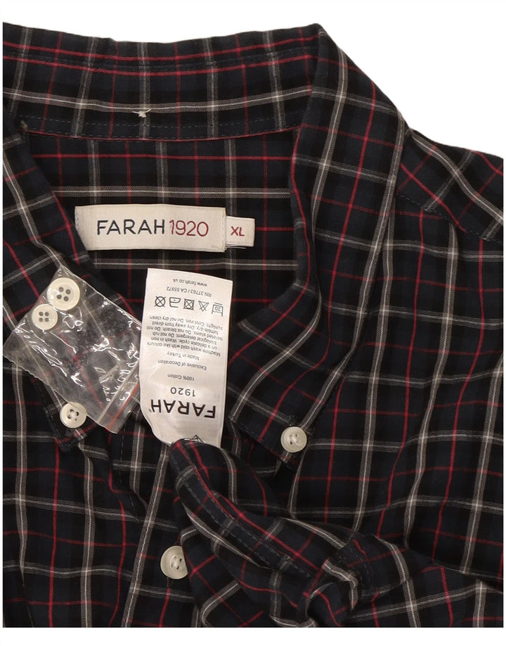 Farah muška košulja XL tamnoplavi karirani pamuk