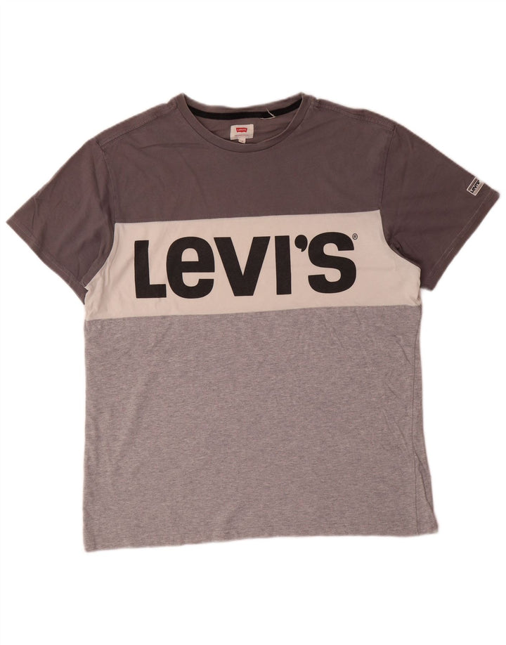 LEVI'S muška grafička majica kratkih rukava srednje sive boje