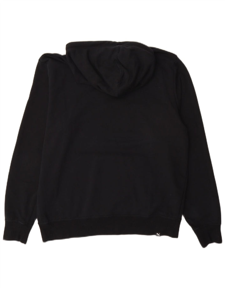 PUMA muška majica s kapuljačom s kapuljačom, veliki crni pamuk u blokovima boja