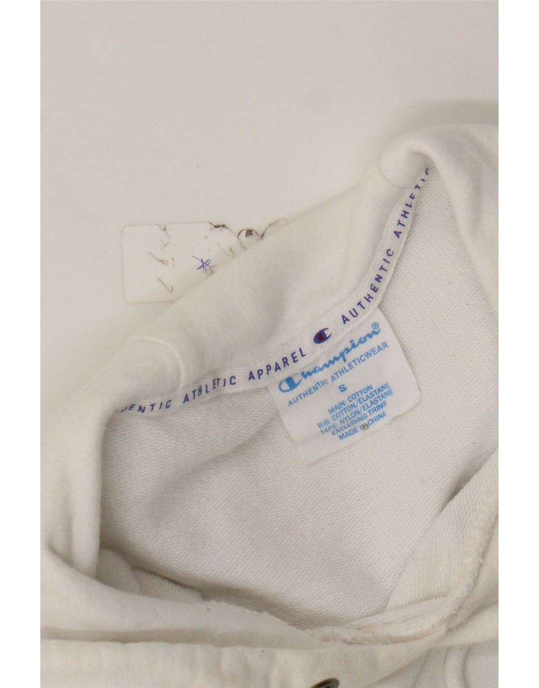 CHAMPION Mens Hoodie Jumper Small White Cotton Vintage Champion and Second-Hand Champion from Messina Hembry 