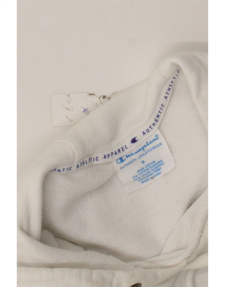 CHAMPION Mens Hoodie Jumper Small White Cotton Vintage Champion and Second-Hand Champion from Messina Hembry 