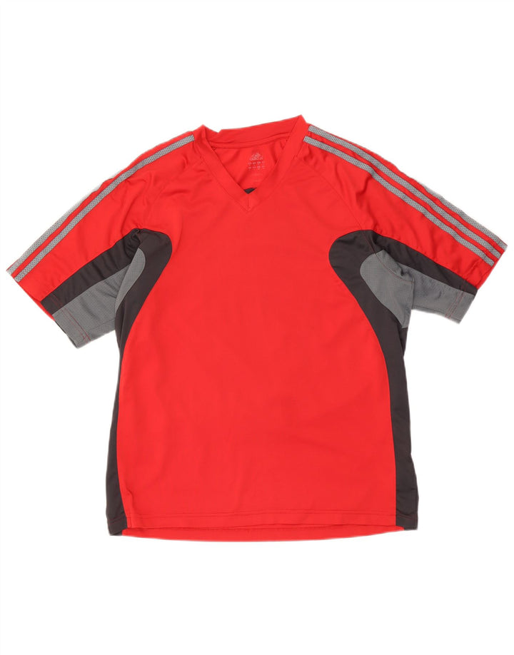 Adidas muška majica kratkih rukava veliki crveni poliester u boji