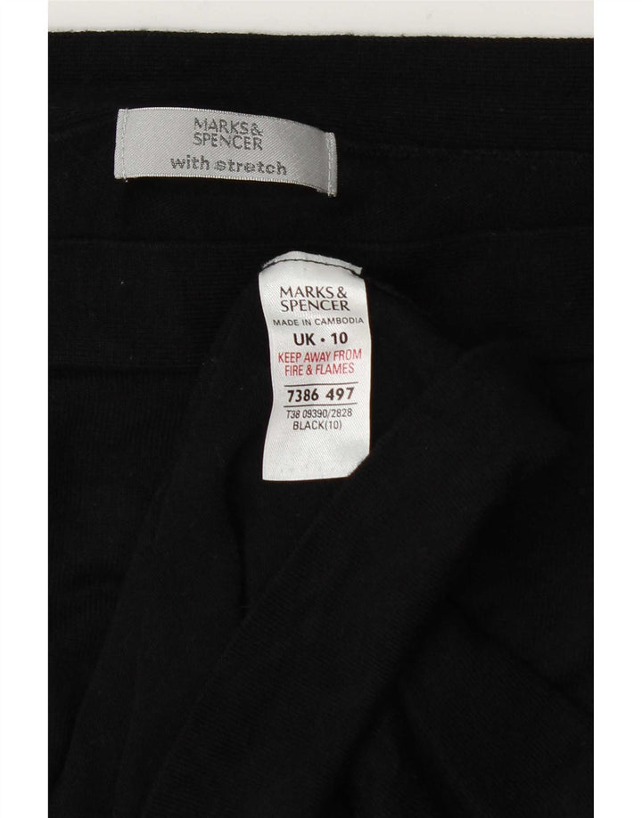 Marks & Spencer ženska majica s trepavicama 3/4 rukava UK 10 mala crna viskoza