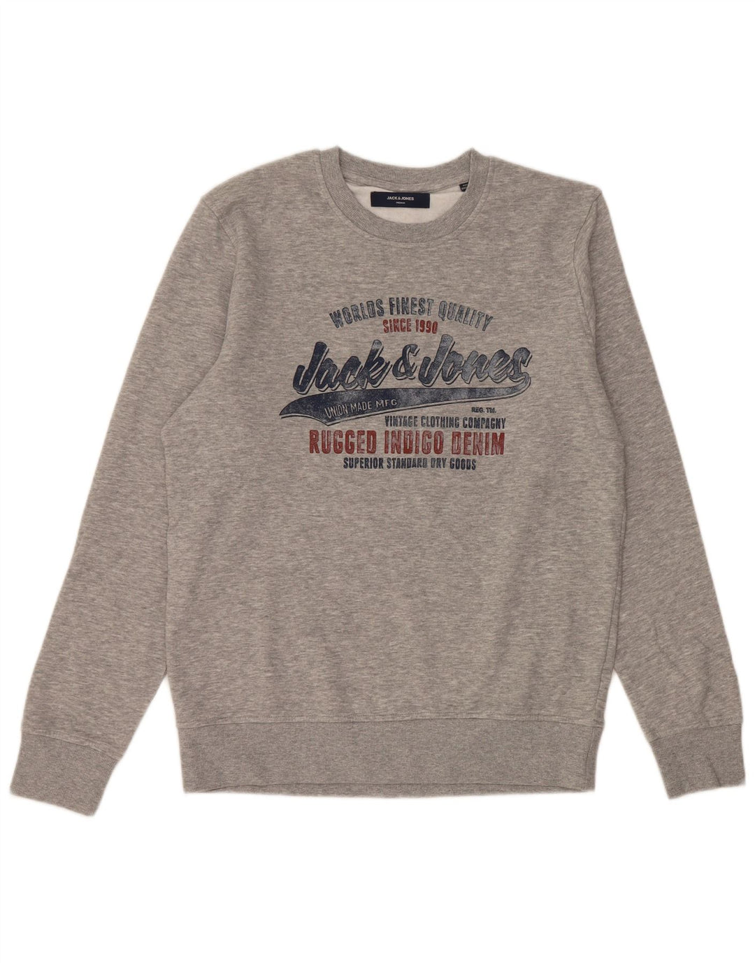JACK & JONES Muška trenirka s motivima, srednje sivi pamuk s flekama