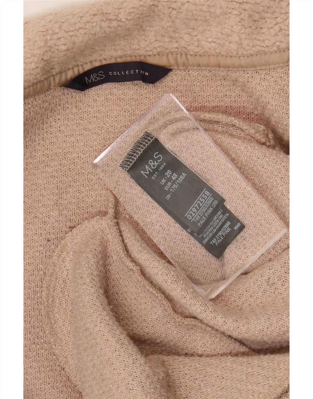Marks & Spencer ženski dugi kardigan pulover UK 20 2XL ružičasti poliester