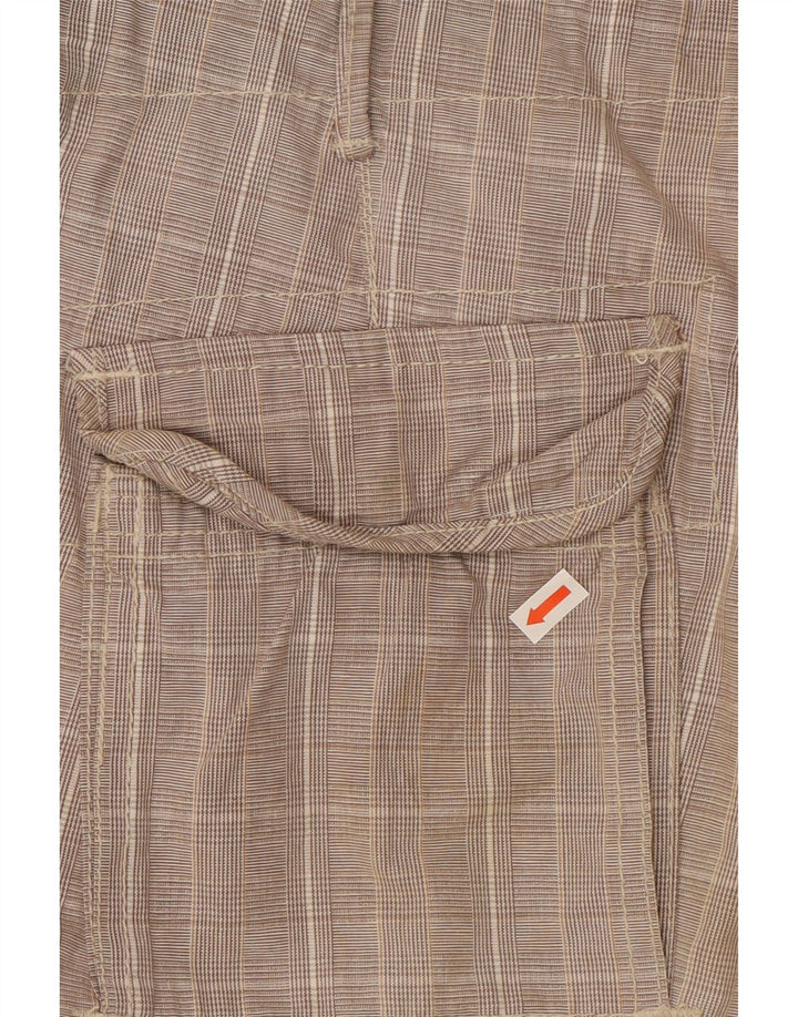 Scotch & Soda muške kargo kratke hlače W32 srednje sivi karirani pamuk