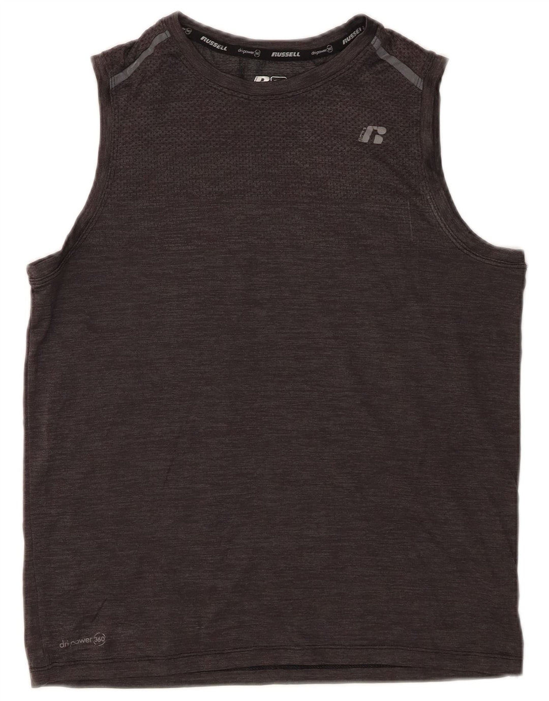 Russell atletski prsluk za dječake 14-15 godina XL sivi najlon