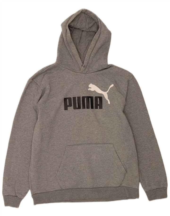 Puma muška majica s kapuljačom s kapuljačom velika siva