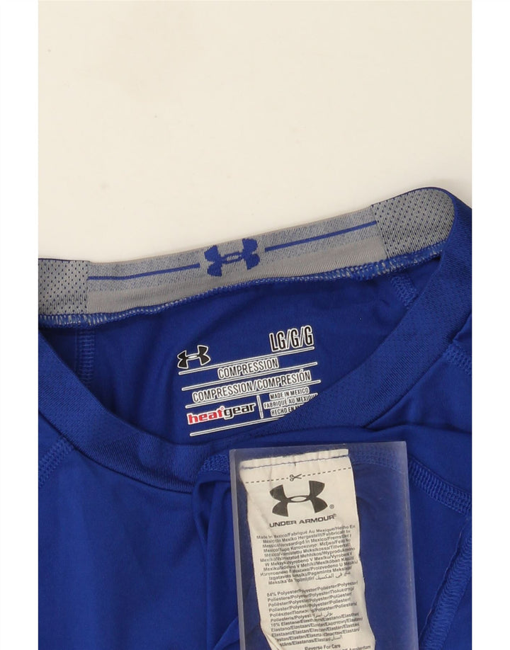 Under Armour muška toplinska oprema s grafičkom majicom dugih rukava, veliki plavi poliester