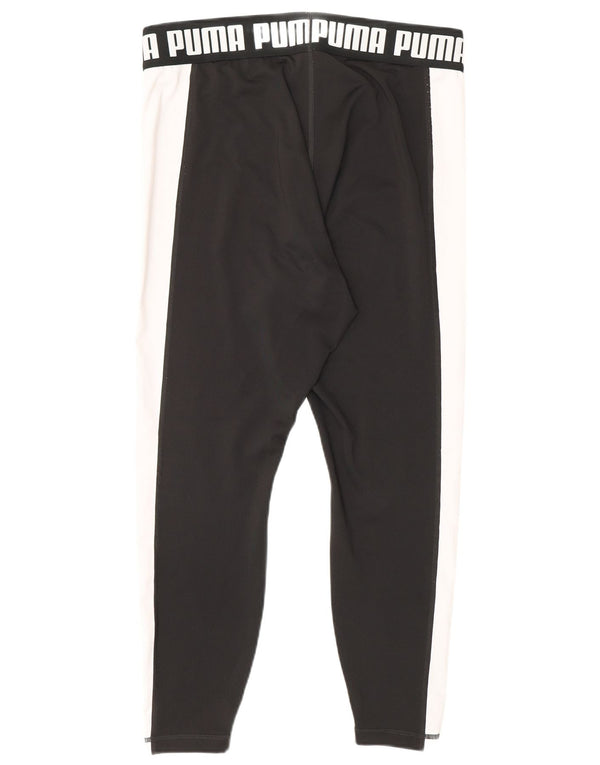 Puma ženske grafičke tajice UK 16 velike crne poliesterske sportske