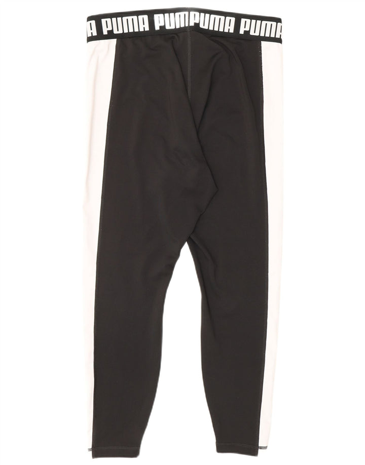 Puma ženske grafičke tajice UK 16 velike crne poliesterske sportske